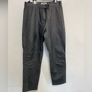 Leather pants.